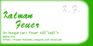 kalman feuer business card